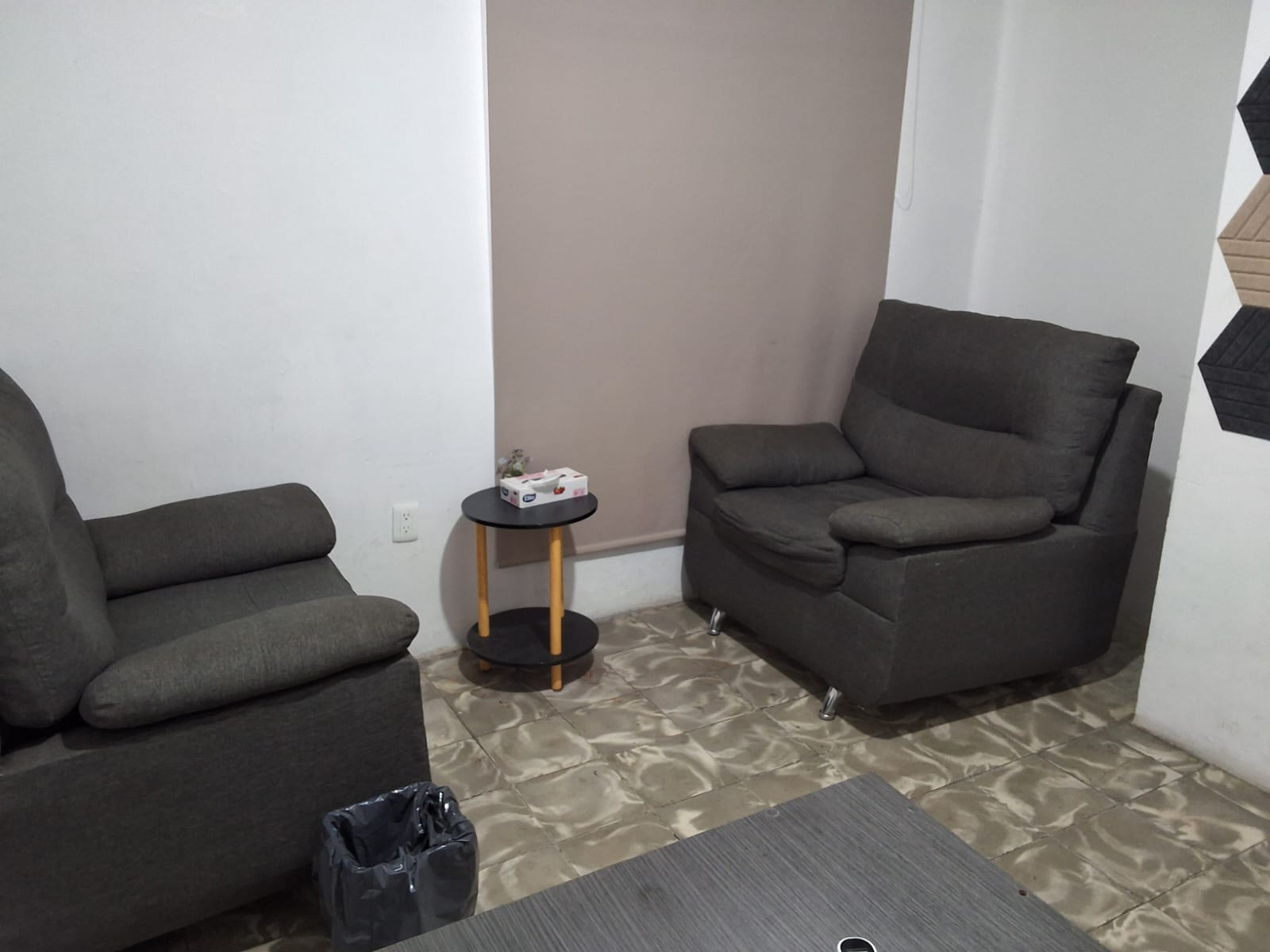 Consultorio con dos sillones frente a frente